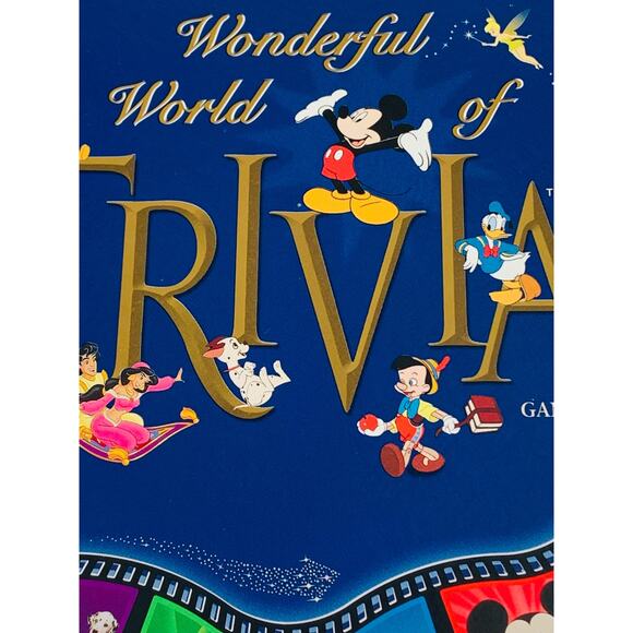 Disneys Wonderful World of Trivia Game Board Only Mattel Round Mickey Mouse - Picture 4 of 7